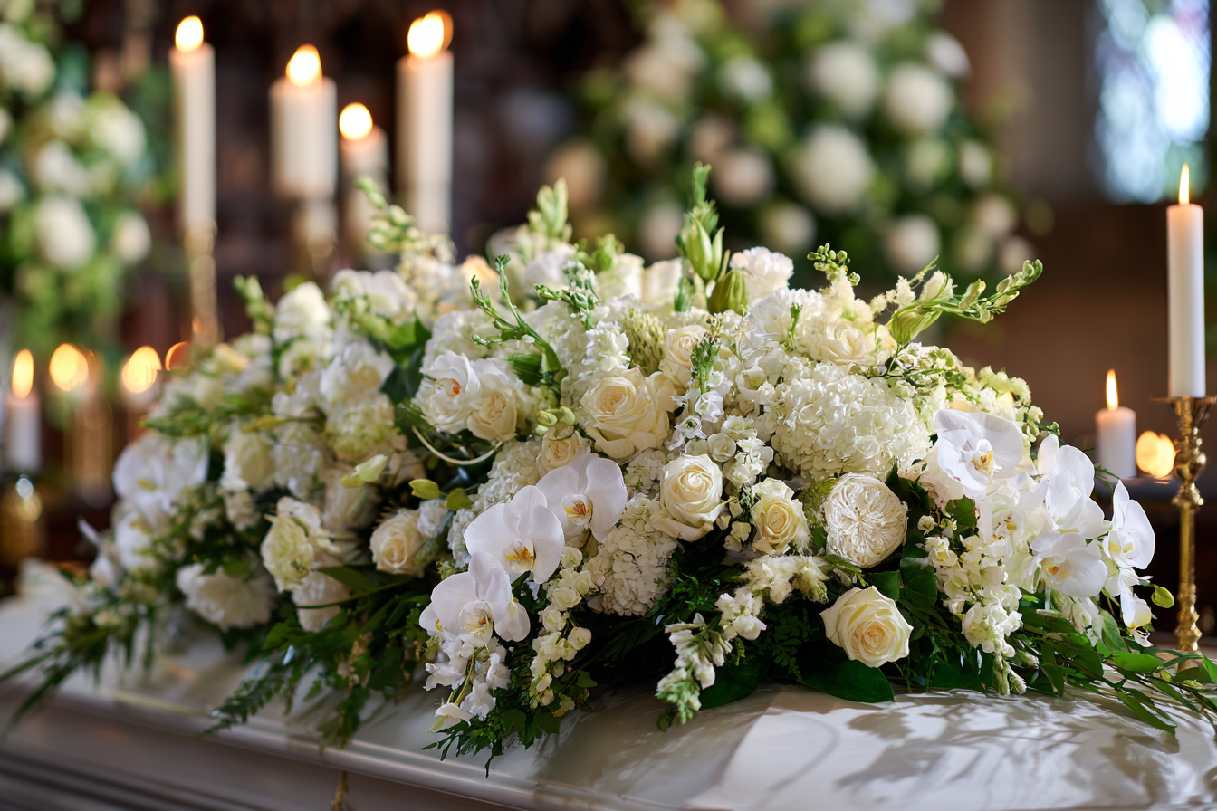 Sympathy arrangements at The Watering Can