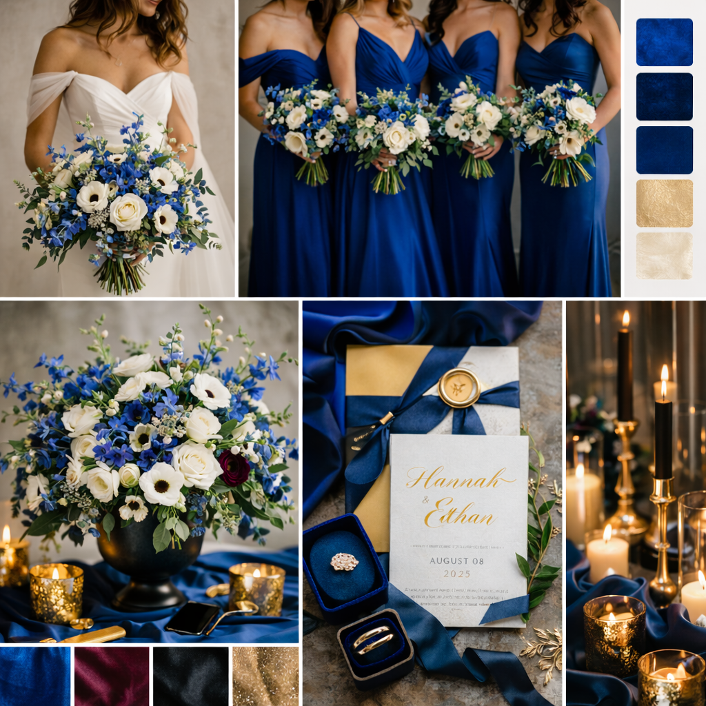 Royal blue wedding